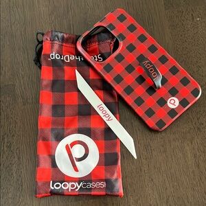 Loopy Case Red and Black Checkered iPhone 13 Pro